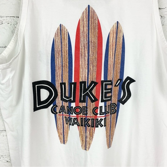 Vintage Duke’s Canoe Club Waikiki Hawaii Surf Beach Sleeveless Tank XL - Picture 6 of 7